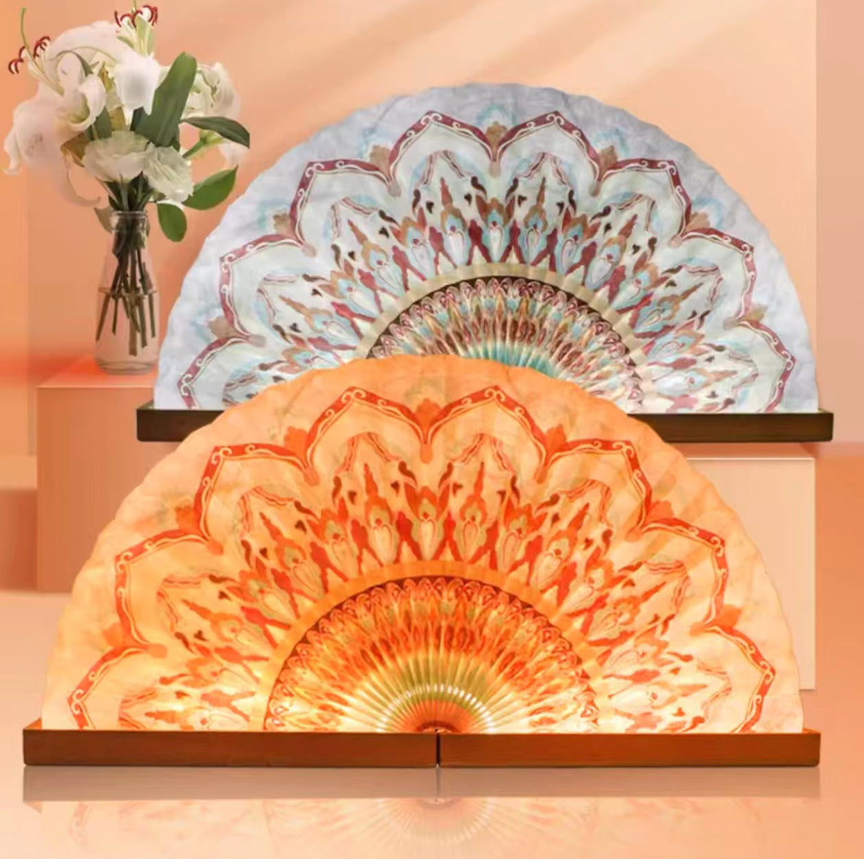 Folding Fan Shaped Light, Nightstand Lamps
