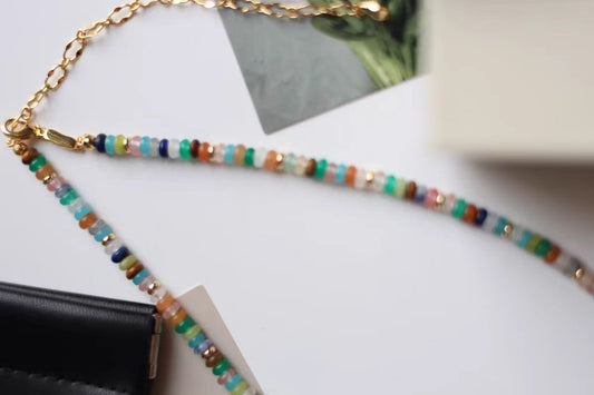 Why do you wear rainbow gemstone beaded necklace?