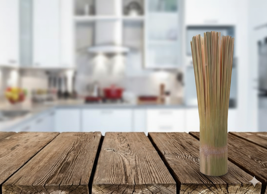 Eco-Friendly Bamboo Brush | Handmade Natural Bamboo Brush |Scrub Brush for Cast Iron, Nonstick & BBQ Grills