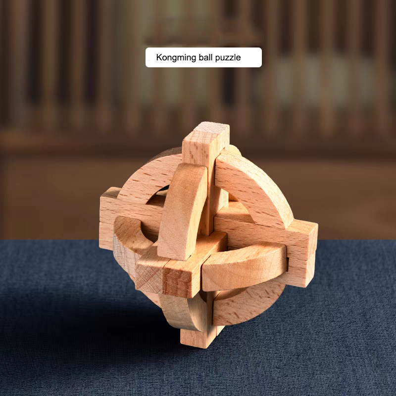 3D Small Wooden Puzzles, Chinese Wood Puzzle, Luban Lock puzzle, Puzzle toy