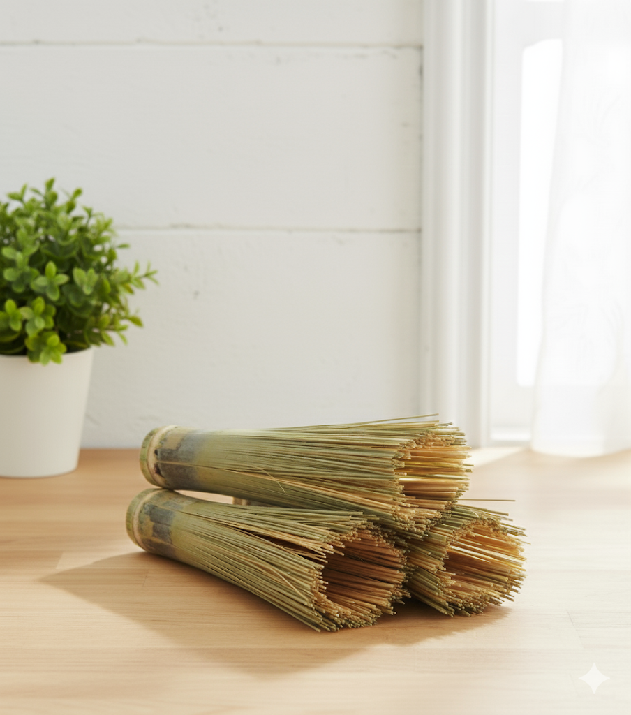Eco-Friendly Bamboo Brush | Handmade Natural Bamboo Brush |Scrub Brush for Cast Iron, Nonstick & BBQ Grills