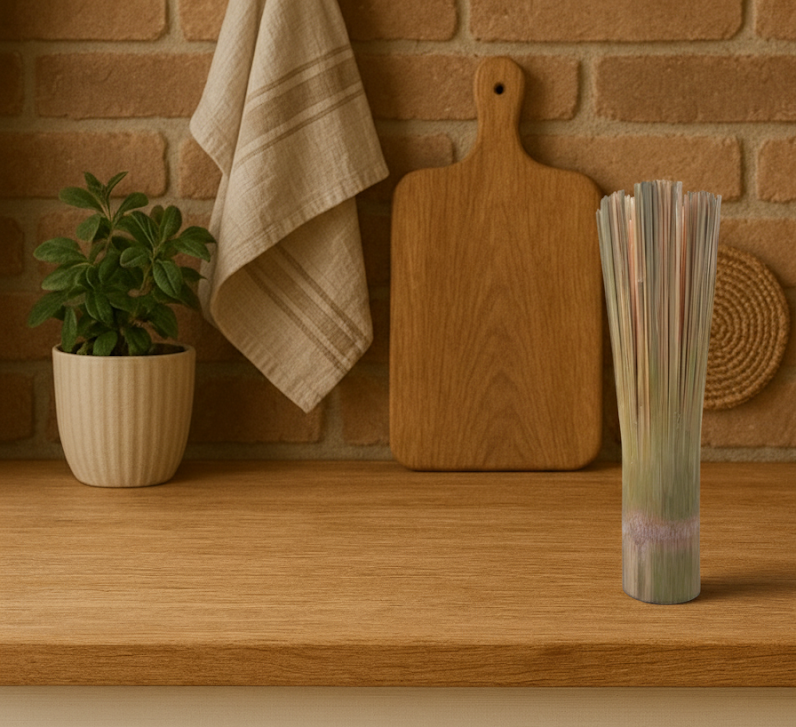 Eco-Friendly Bamboo Brush | Handmade Natural Bamboo Brush |Scrub Brush for Cast Iron, Nonstick & BBQ Grills