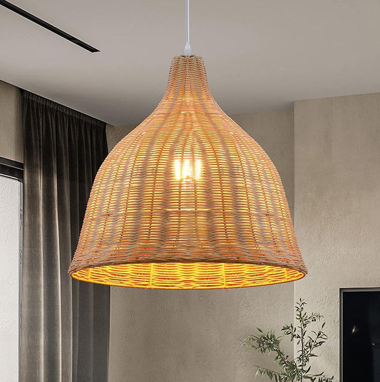 big rattan lamp shade