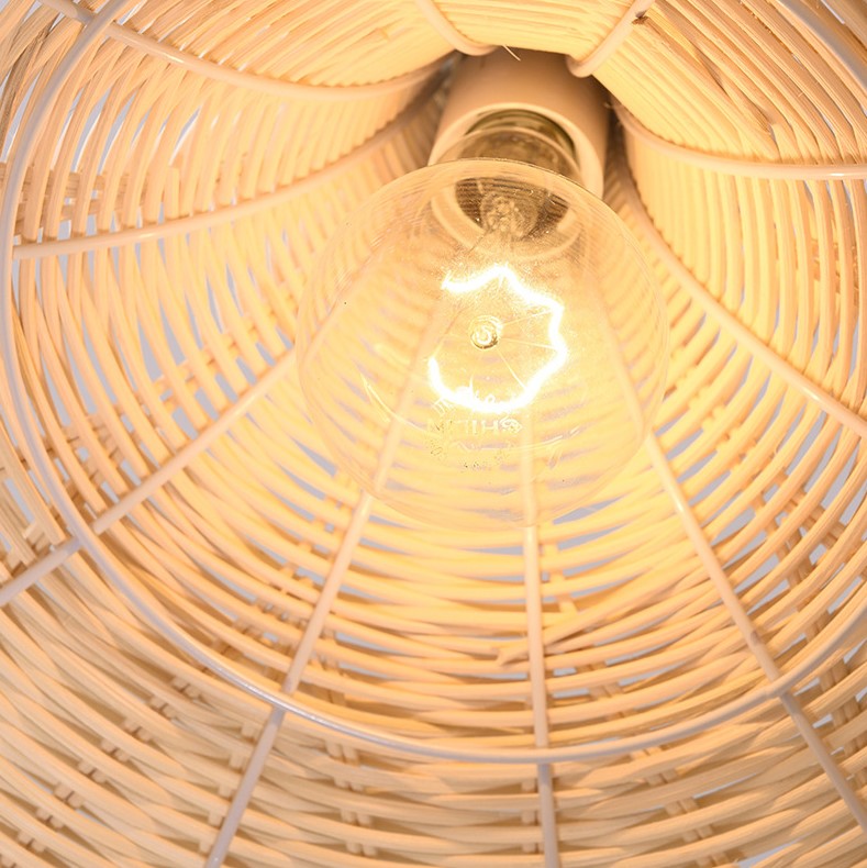 wicker lamp shade inside